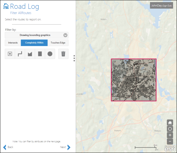 Routes that are completely within the graphic Routes that are completely within the graphic
